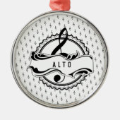 Alto Singer Musical Note Ornament (Vorne)