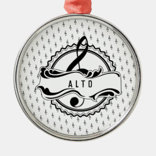 Alto Singer Musical Note Ornament