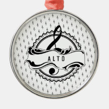 Alto Singer Musical Note Ornament