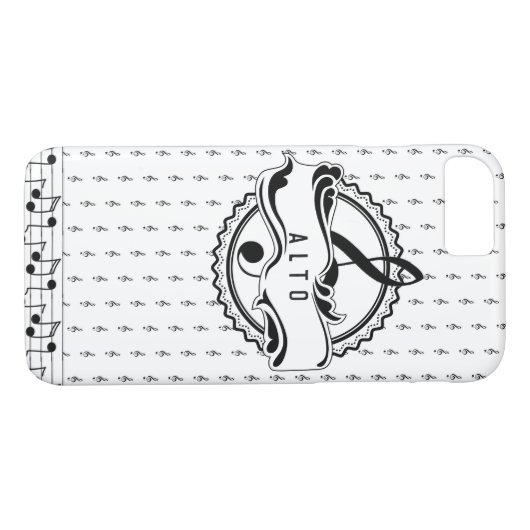 Alto Singer Musical Note Phone Case (Rückseite (Horizontal))