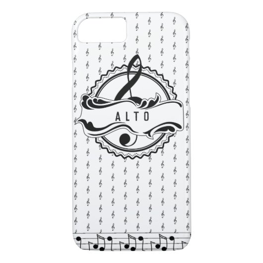 Alto Singer Musical Note Phone Case (Rückseite)