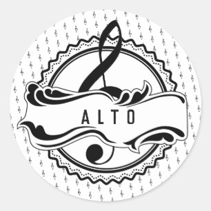 Alto Singer Musical Note Sticker