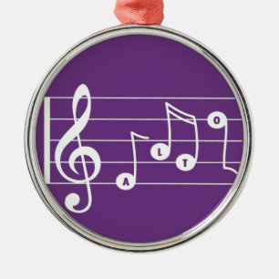 Alto Singer Musical Ornament Aus Metall