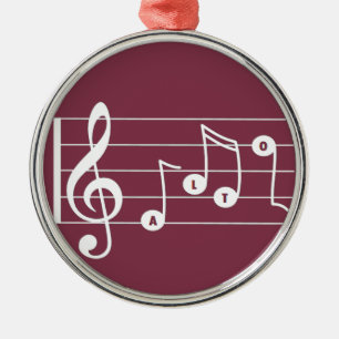 Alto Singer Musical Ornament Aus Metall