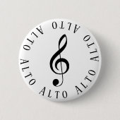 Alto Singer Treble Clef Button (Vorderseite)