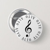 Alto Singer Treble Clef Button (Vorne & Hinten)