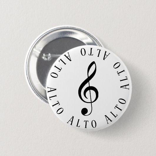 Alto Singer Treble Clef Button (Vorne & Hinten)
