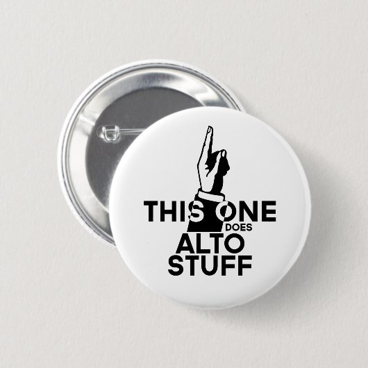 Alto Stuff - Funny Alto Music Button (Vorne & Hinten)
