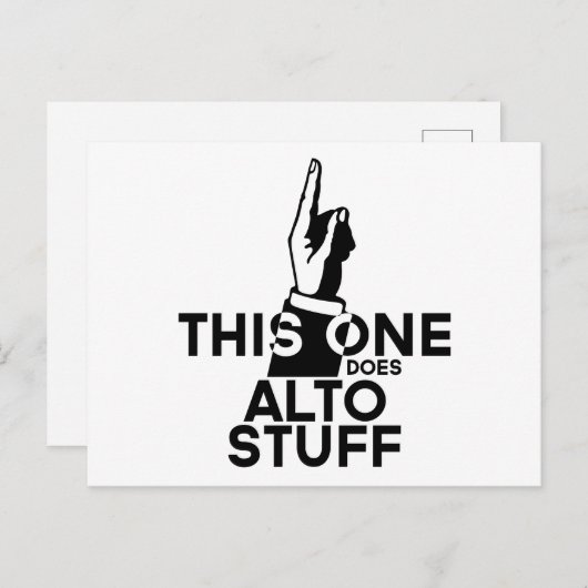 Alto Stuff - Funny Alto Music Postkarte (Vorne/Hinten)