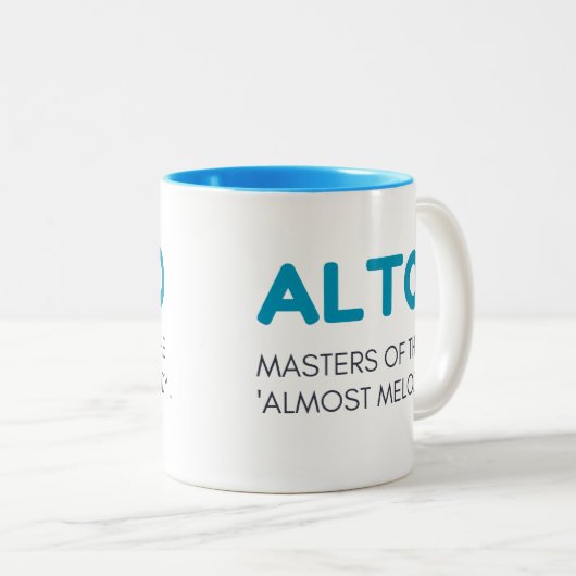 Alto-Tasse, Alto-Geschenkskost Tasse, Alto-Geschen Zweifarbige Tasse (VorderseiteRechts)