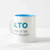Alto-Tasse, Alto-Geschenkskost Tasse, Alto-Geschen Zweifarbige Tasse (Vorderseite Links)