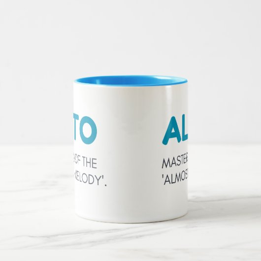 Alto-Tasse, Alto-Geschenkskost Tasse, Alto-Geschen Zweifarbige Tasse (Mittel)