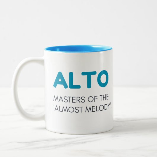 Alto-Tasse, Alto-Geschenkskost Tasse, Alto-Geschen Zweifarbige Tasse (Links)