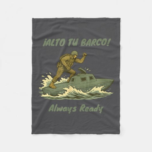 Alto Tu Barco! Coast Guard Novelty Gift  Fleecedecke (Vorderseite)