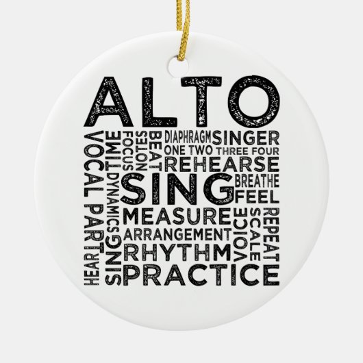 Alto Typografie Keramik Ornament (Vorne)