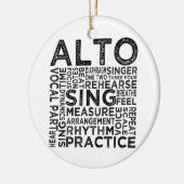 Alto Typografie Keramik Ornament (Links)