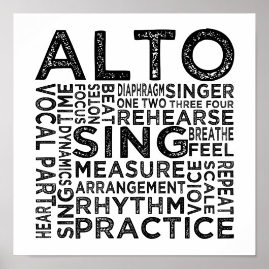 Alto Typografie Poster (Vorne)