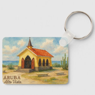 Alto Vista Aruba Aquarell Schlüsselanhänger