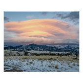Altocumulus Stehende Lenticular Clouds Poster (Vorderseite)