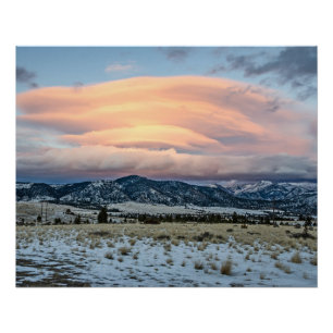 Altocumulus Stehende Lenticular Clouds Poster