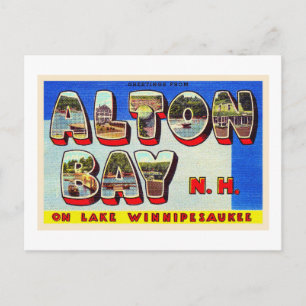 Alton Bay New Hampshire NH Große Buchstaben Postka Postkarte