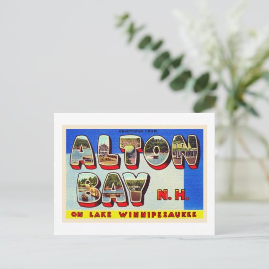 Alton Bay New Hampshire NH Large Letter Postcard Postkarte (Stehend Vorderseite)