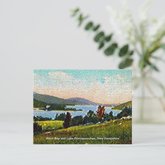 Alton Bay und Lake Winnipesaukee, New Hampshire Postkarte (Stehend Vorderseite)