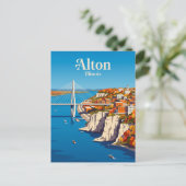 Alton Illinois Postkarte (Stehend Vorderseite)