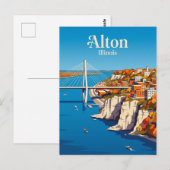 Alton Illinois Postkarte (Vorne/Hinten)