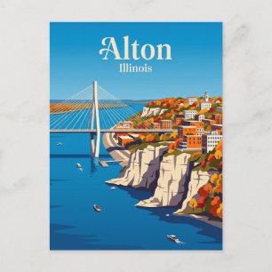 Alton Illinois Postkarte