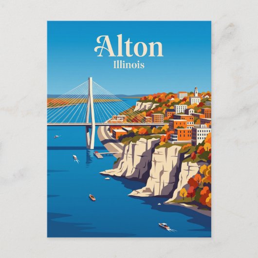 Alton Illinois Postkarte (Vorderseite)
