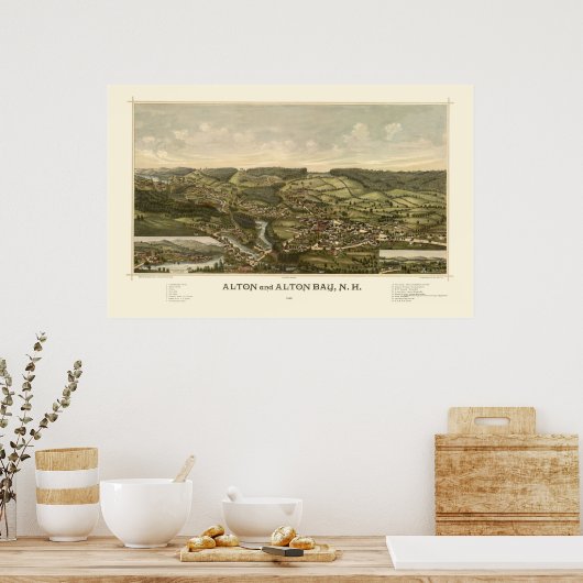 Alton, NH Panoramic Map - 1888 Poster (Küche)