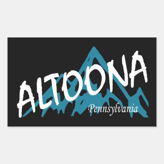 Altoona Pennsylvania Berge Rechteckiger Aufkleber (Vorderseite)