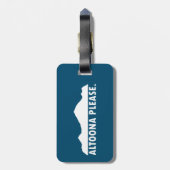 Altoona Pennsylvania Bitte Gepäckanhänger (Rückseite vertikal)