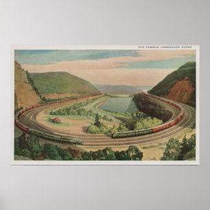 Altoona, Pennsylvania, der berühmte Horseshoe Curv Poster