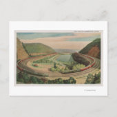 Altoona, Pennsylvania, der berühmte Horseshoe Curv Postkarte (Vorderseite)