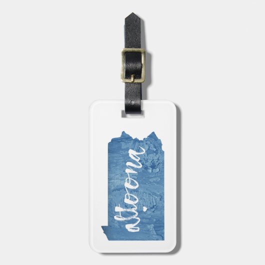 Altoona Pennsylvania Holzkörner Gepäckanhänger (Vorderseite vertikal)