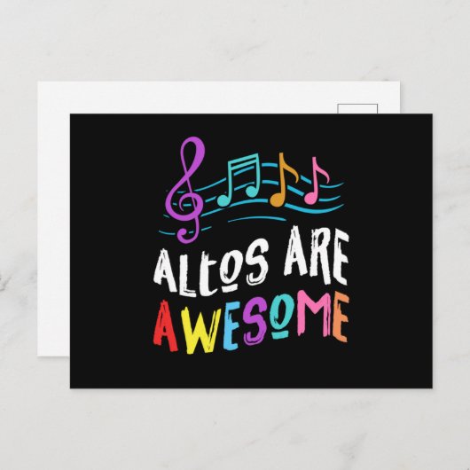 Altos sind Phantastische Chorsängerin und singen M Postkarte (Vorne/Hinten)