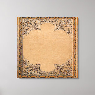 Altpapier der Knüpfarbeit Leinwanddruck