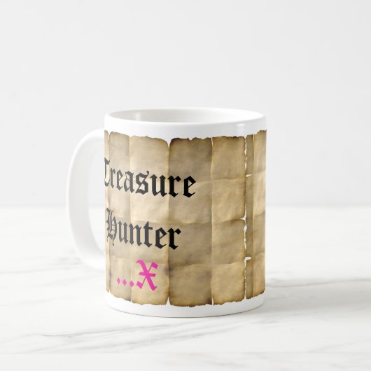 Altpapier, Schatzkarte Kaffeetasse (Vorderseite Links)