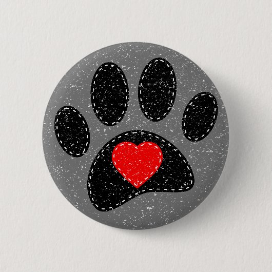Altpapierdruckhund Lover Button (Vorderseite)