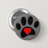 Altpapierdruckhund Lover Button (Vorne & Hinten)