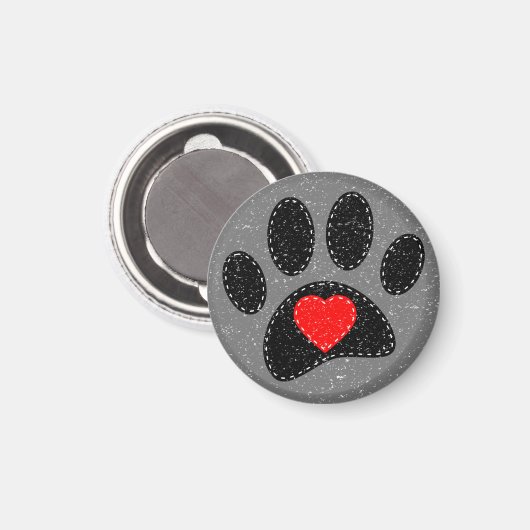 Altpapierdruckhund Lover Magnet (Vorderseite/Rückseite)