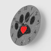 Altpapierdruckhund Lover Runde Wanduhr (Winkel)