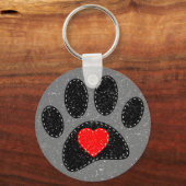 Altpapierdruckhund Lover Schlüsselanhänger (Rückseite)