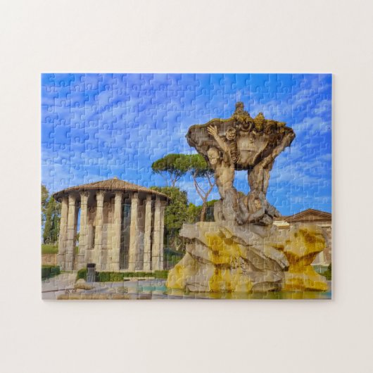 Altrömischer Tempel in Rom. Puzzle (Horizontal)