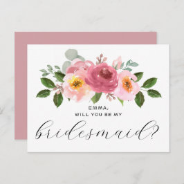 Altrosa | Blütenrosa Blütenbraue Postkarte