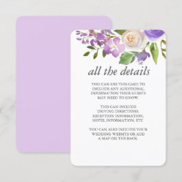 Altrosa | Chic Lavender Floral Wedding Guest Detai Einladung