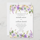 Altrosa | Chic Lavender Watercolor Floral Wedding Einladung (Vorderseite)