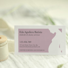 Altrosa | Hebamme Doula Schwangere SILHOUETTE Visitenkarte